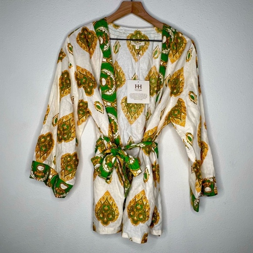 Haute Hippie Linen Blend Kimono, size S NWT